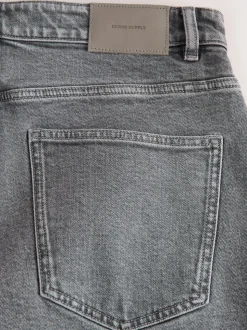 Gris clair - Slim Fit (Slim Fit) - délavé vintage Denim Jeans