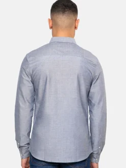 Gris clair - Threadbare Oxford Manches longues Chemises