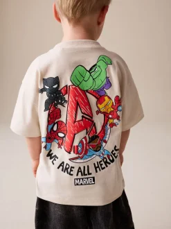Gris clair - T-shirt Marvel en coton à manches courtes (3mois-8ans)