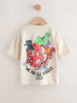 Gris clair - T-shirt Marvel en coton à manches courtes (3mois-8ans)