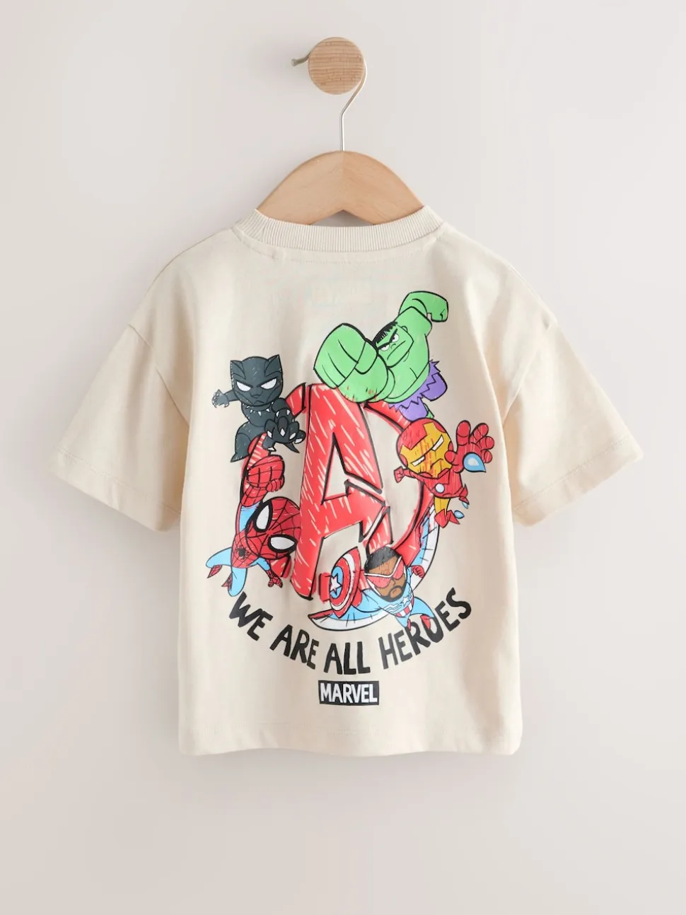 Gris clair - T-shirt Marvel en coton à manches courtes (3mois-8ans)