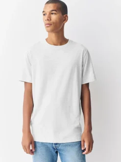 Gris clair chiné - Slim Fit (Slim Fit) - T-shirt Essential Col rond en coton