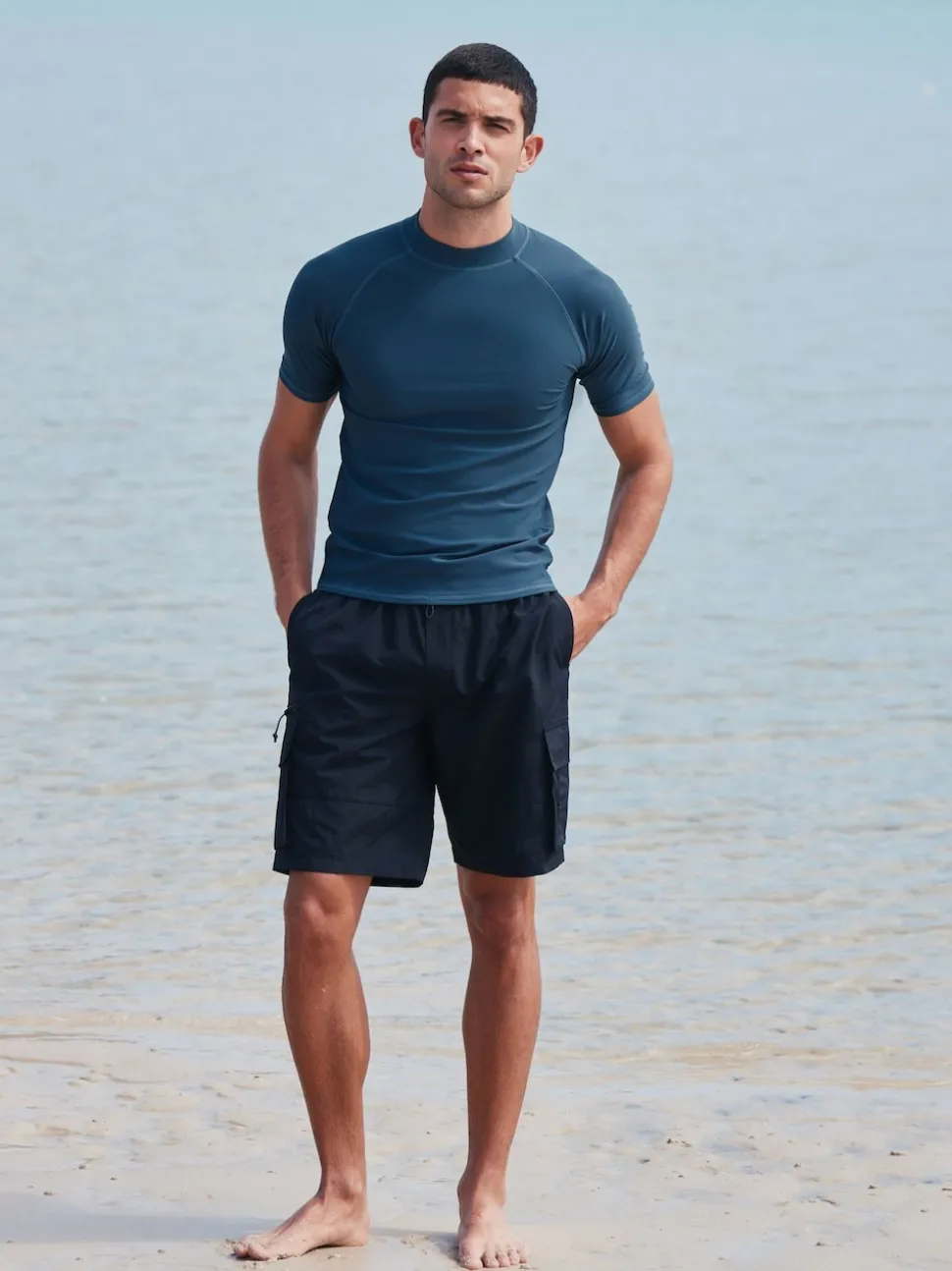 Gris d'ardoise - Active Manche courte Rash gilet