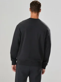 Gris d'ardoise - Ajustement régulier - Sweat-shirt épais à Col rond riche en coton