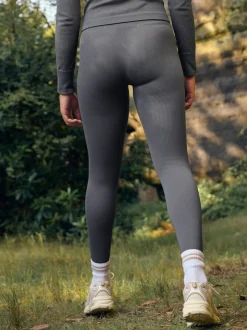 Gris d'ardoise - Côtelé sans couture Taille haute Leggings