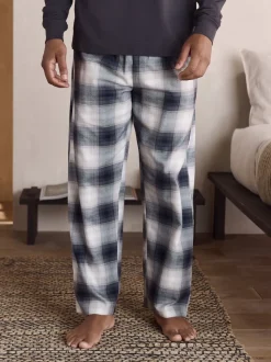 Gris d'ardoise - Ensemble pyjama à manches longues brodé à col zippé