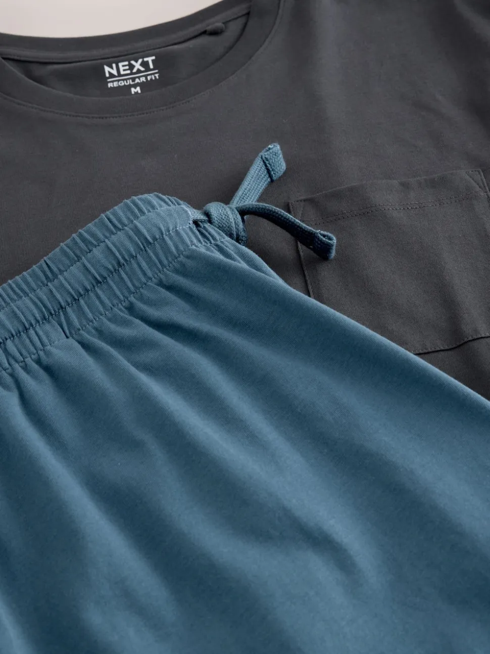 Gris d'ardoise - Ensemble pyjama en jersey à manches courtes