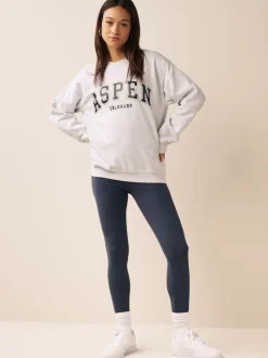 Gris d'ardoise - Leggings pleine longueur