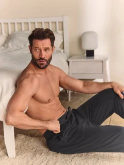 Gris d'ardoise - Ourlets resserrés - Jogging Loopback doux au toucher à poignets