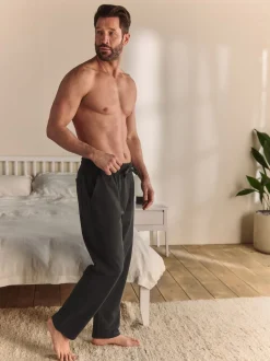 Gris d'ardoise - Ouvert - Jogging Loopback doux au toucher à poignets