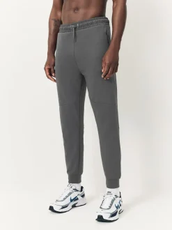 Gris d'ardoise - Pantalon de jogging en interlock doux au toucher à poignets