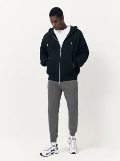 Gris d'ardoise - Pantalon de jogging en interlock doux au toucher à poignets