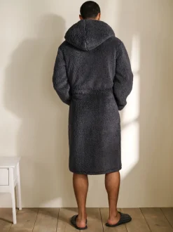 Gris d'ardoise - Peignoir imitation peau de mouton
