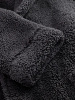 Gris d'ardoise - Peignoir imitation peau de mouton