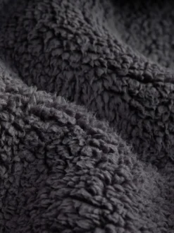 Gris d'ardoise - Peignoir imitation peau de mouton