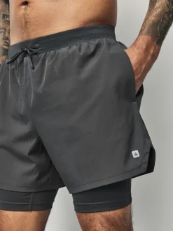 Gris d'ardoise - Shorts Active 2-en-1