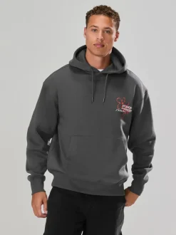 Gris d'ardoise - Sweat à capuche Imprimé graphique