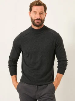 Gris de charbon de bois - Pull FatFace en maille à col roulé