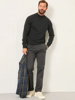 Gris de charbon de bois - Pull FatFace en maille à col roulé