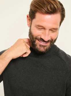 Gris de charbon de bois - Pull FatFace en maille à col roulé