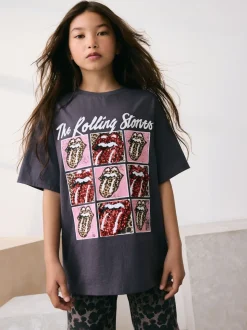 Gris de charbon de bois - T-shirt The Rolling Stones Band (3-16ans)