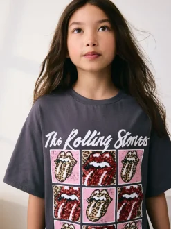 Gris de charbon de bois - T-shirt The Rolling Stones Band (3-16ans)
