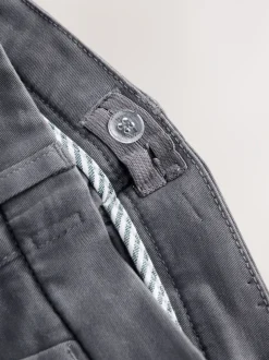 Gris de charbon de bois - Pantalon chino extensible (3-17ans)