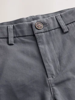 Gris de charbon de bois - Pantalon chino extensible (3-17ans)