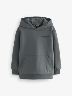 Gris de charbon de bois - SmallSaints Oversized Underground Pullover Sweat-shirt à capuche