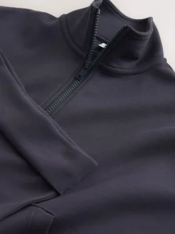 Gris de charbon de bois - Ensemble haut à col zippé et évasé pliable (3-16ans)