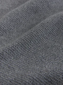 Gris de charbon de bois - Logo cerf - Pull N.Premium Coupe classique 100% Coton Premium à fermeture éclair