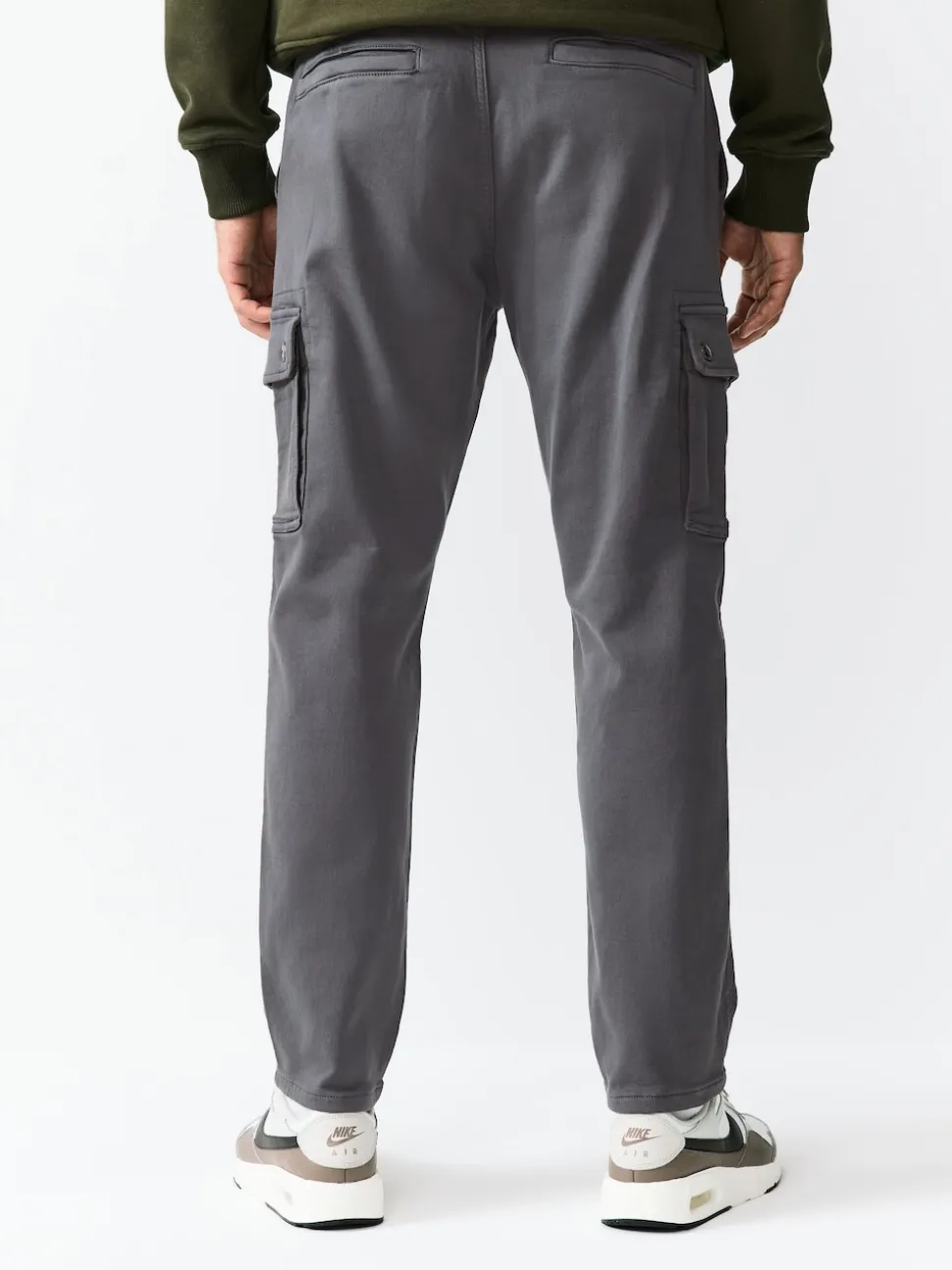 Gris de charbon de bois - Pantalon cargo coupe ajustée Motionflex stretch
