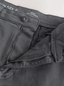Gris de charbon de bois - Pantalon cargo coupe ajustée Motionflex stretch