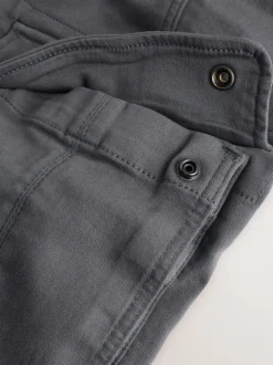 Gris de charbon de bois - Pantalon cargo coupe ajustée Motionflex stretch