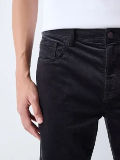 Gris de charbon de bois - Pantalons Motionflex extensibles en velours côtelé