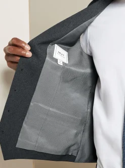 Gris de charbon de bois - Gilet de costume essentiel à coupe régulière