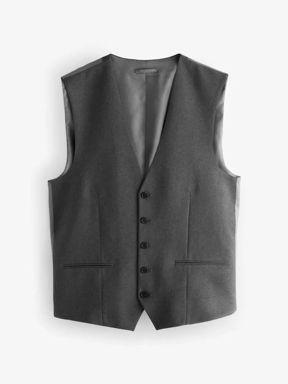 Gris de charbon de bois - Gilet de costume essentiel à coupe régulière