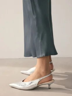 Gris de charbon de bois - Jupe Midi Satin