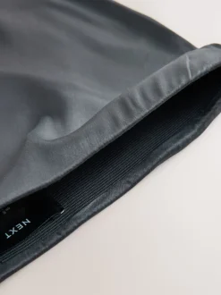 Gris de charbon de bois - Jupe Midi Satin