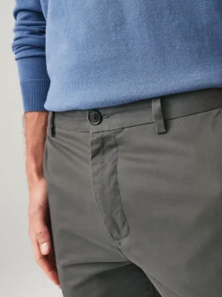 Gris de charbon de bois - Skinny Fit (Skinny Fit) - Short chino stretch