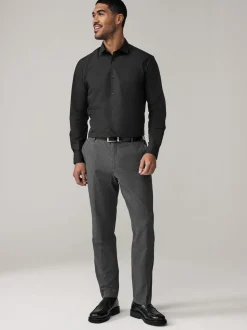 Gris de charbon de bois - Moulant - Pantalons extensibles à taille élastiquée Motionflex