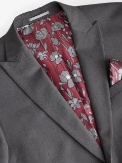 Gris de charbon de bois - Ajustement régulier - Veste de costume à deux boutons