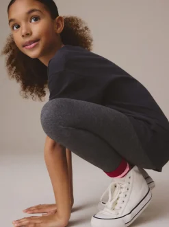 Gris de charbon de bois - Lot de 3 leggings (3-16ans)