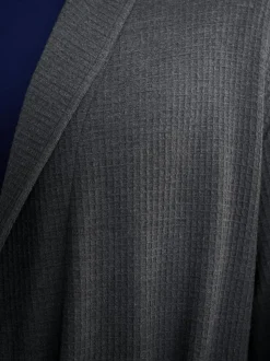 Gris de charbon de bois - Robe légère de robe de gaufre