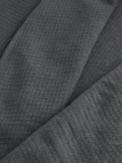 Gris de charbon de bois - Robe légère de robe de gaufre