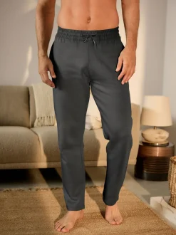 Gris de charbon de bois - Jogging ouvert lourd à dos brosse