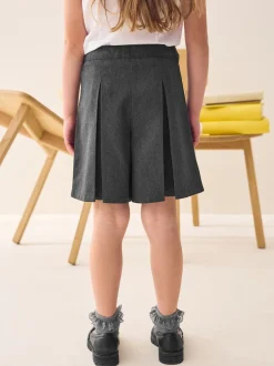 Gris de charbon de bois - School Skort (3-16 ans)
