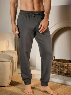 Gris de charbon de bois - Jogging ouvert lourd à dos brosse