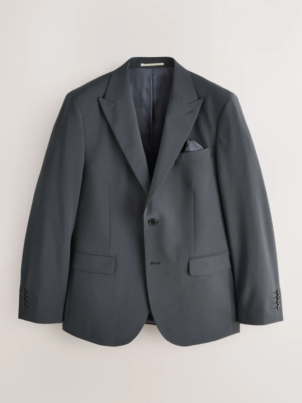 Gris de charbon de bois - Slim Fit (Slim Fit) - Veste de costume Coupe ajustée Motion Flex Mélange en laine