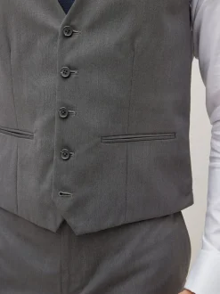Gris de charbon de bois - Gilet à coupe régulière